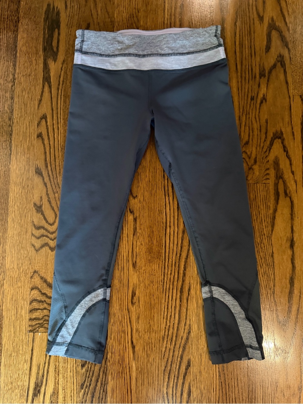 lululemon athletica Gray Capri Leggings with Heather Waistband